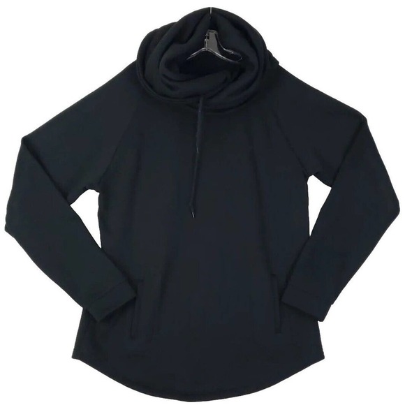 ARSNL ~Men's Size L~ Black Tone Cowl Neck Hoodie Sweatshirt w/Front Pockets. - Picture 1 of 12